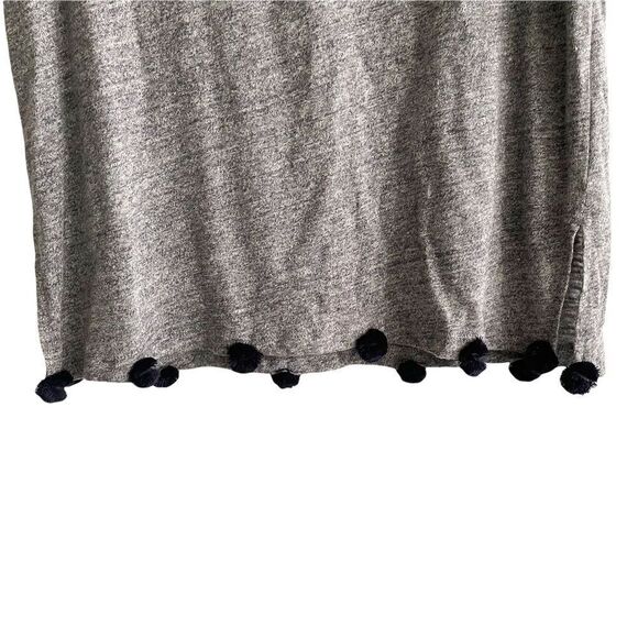 J. CREW Linen Sleeveless Tank Top Pom Poms Grey Black XS - Picture 4 of 8